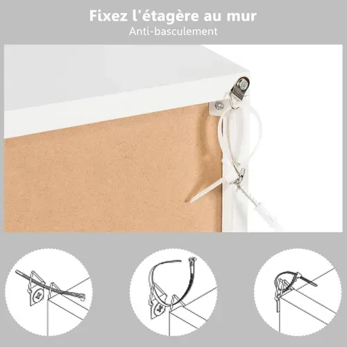 Bibliothèque Meuble En Cube Casier Avec 6 Compartiments