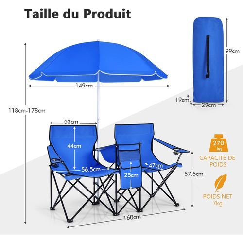 Chaise De Camping Pliante - Chaise Pliable Légère - Chaise De Pêche