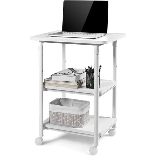 Rangeent Support Pour Ipriante Support D'ipriante À 3 Niveaux Chariot D'ipriante En Bois