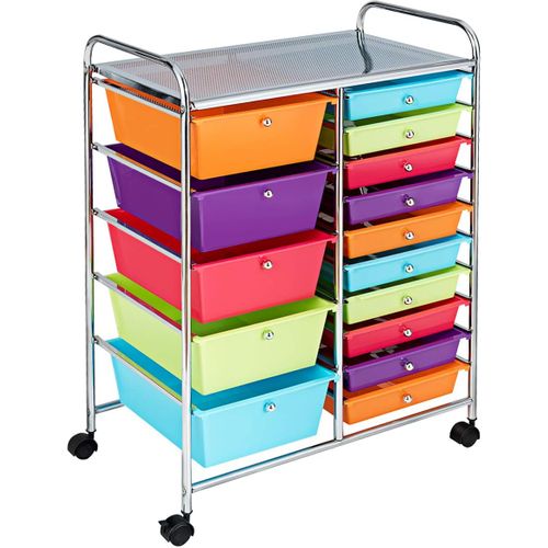 Bac Rangement Mobile Yanayi Porte Peluches Tour à Roulettes - Organisateur Transparent Grande Capacité - Déco Enfant Rangement Jouets Enfant