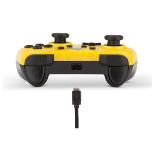 Manette Nintendo Switch Filaire Powera Pikachu Silhouette Jaune