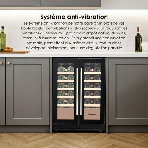 Cave à Vin De Service Encastrable Lecépage Agj40vn2z2dbu 40 Bouteilles Double Porte