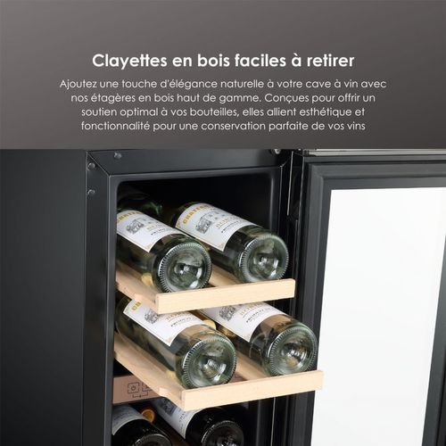 Cave à Vin Encastrable Sous Plan Lecépage Agj17vn2zbu 17 Bouteilles Double Zone