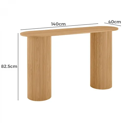 Table Console 140 Cm Callix Uh11174 Mdf Lattes Chêne