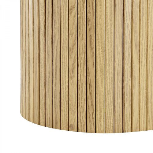 Table Basse Ovale 80 Cm Callix Uh11253 Mdf Lattes Chêne