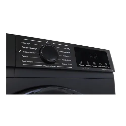 Lave-linge Hublot Orsan Linarie Ljwm812abk Noir 8kg 1200 Tours Moteur Induction 11 Programmes et