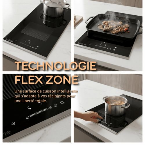 Domino Induction Encastrable Linarie Lin30i1f 29 Cm Avec Zone Flexible
