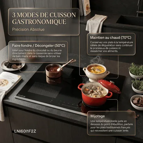 Plaque De Cuisson à Induction Encastrable Lni60i1f2z Linarie 4 Zones 60 Cm