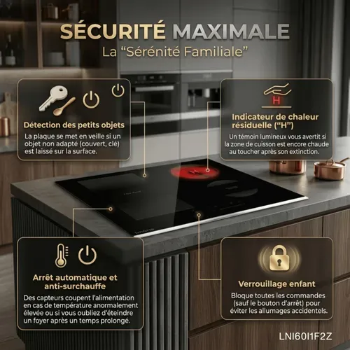 Plaque De Cuisson à Induction Encastrable Lni60i1f2z Linarie 4 Zones 60 Cm