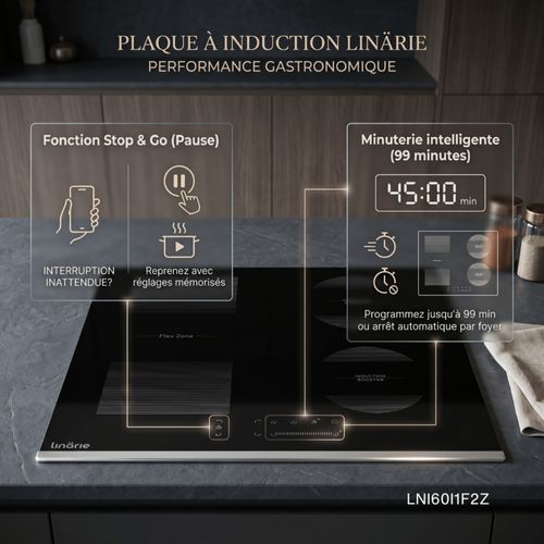 Plaque De Cuisson à Induction Encastrable Lni60i1f2z Linarie 4 Zones 60 Cm
