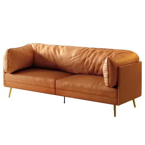 Canapé Droit 3 Places,assemblage Sans Outil,imperméable,185l X 76l X 90h Cm,orange