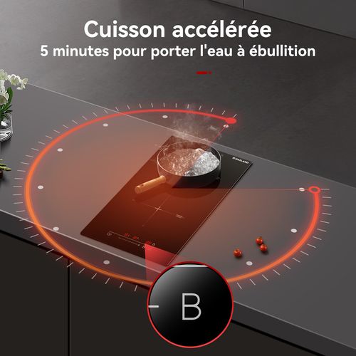 Plaque à Induction encastrable Ih30bf 30cm, 2 Foyers 3500w