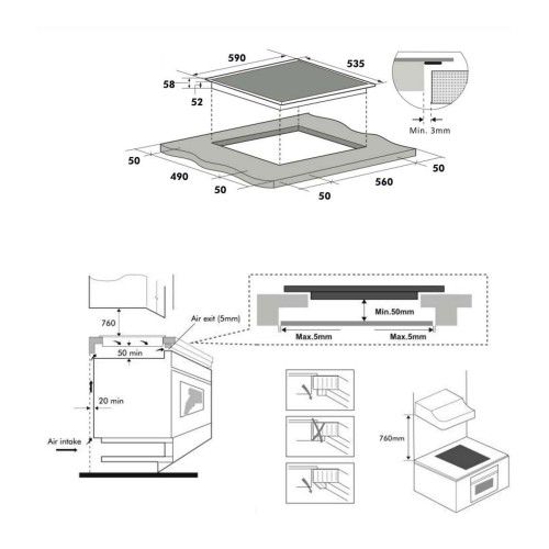 Dijon Table De Cuisson à Induction Linarie Ls60i2f 4 Zones De 60 Cm Avec Double Zone Flexible