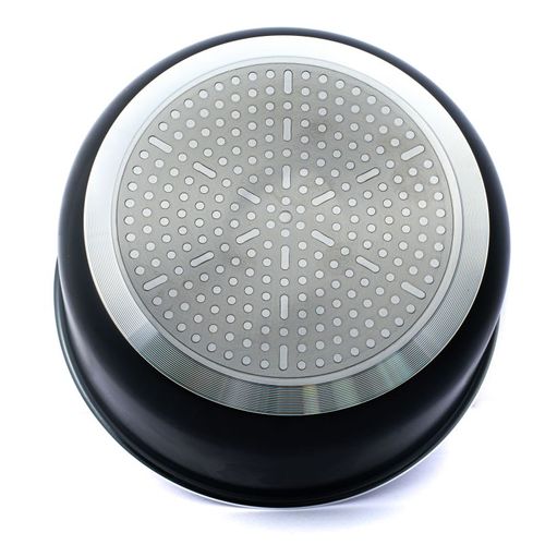 Batterie De Cuisine Revêtement Pierre Avec Manche Amovible 7 Pièces Noir  Hg8053-blk