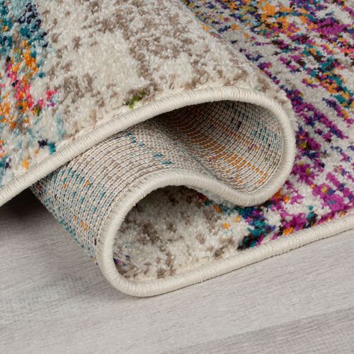 Tapis De Couloir Moderne Crimp En Polypropylène - Multicolore - 66x230 Cm