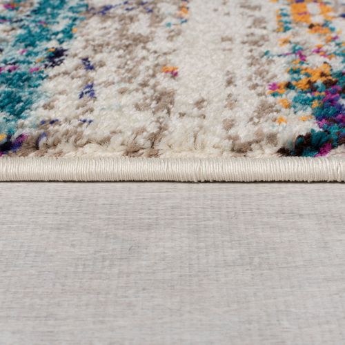 Tapis De Couloir Moderne Crimp En Polypropylène - Multicolore - 66x230 Cm