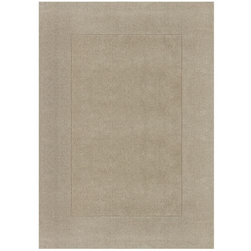 Tapis De Salon Uni En Laine Leone En Laine - Beige - 200x290 Cm
