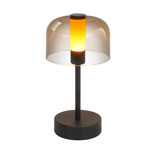 Lampe à Poser De Chevet LED à Piles Noire Intensité Variable Sans Fil Rechargeable Par USB-c