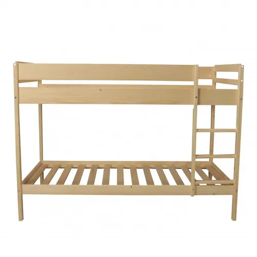 Lit Superposé 90x190 Brice Bois Naturel Incl. 2 Sommiers