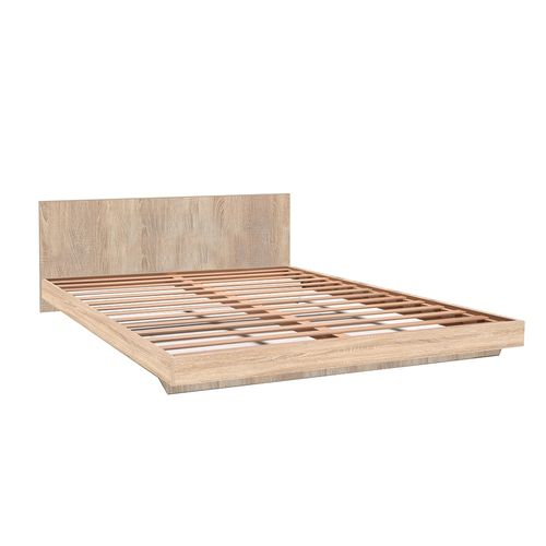 Lit 2 Places 140x190cm Couleur Chêne Lifa Inclus Sommier Et Tête De Lit