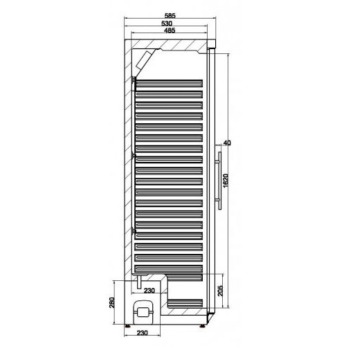 Armoire Réfrigérée Positive 350 L - Porte En Verre -
