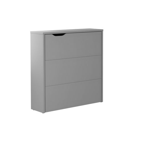 Lenart Bureau Extensible Avec Rangement 90cm Office Consus Slim Cw02p Gris Droit