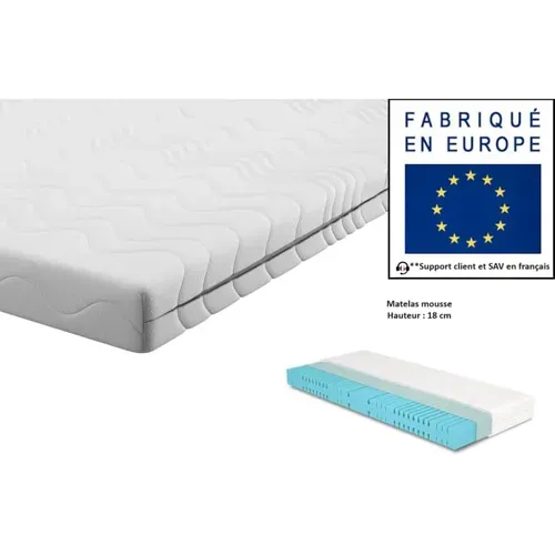 Lenart Lit Escamotable Matelas Inclus Horizontal 140x200cm Blanc Mat Lit Rabattable Consus Pro