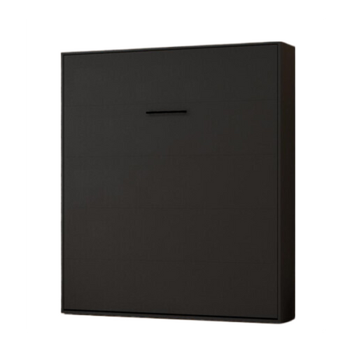 Lit Escamotable 180x200cm Vertical Lit Mural Sup M1 Cadre Rembourré Anthracite
