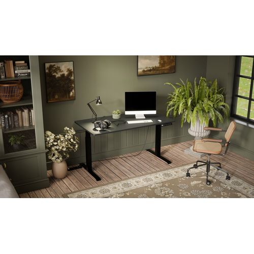 Bureau Professionnel Anthracite Hauteur Réglable Électrique 150x80x120 Nomma