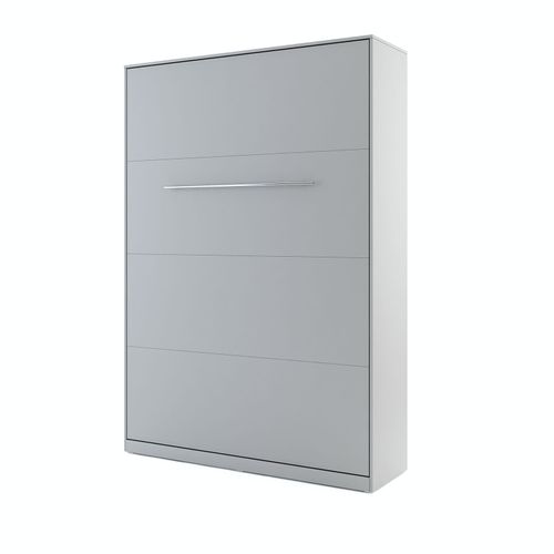 Lenart Lit Escamotable Vertical 140x200cm Matelas Inclus Blanc Mat Lit Rabattable Consus Pro