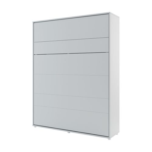 Lenart Lit Escamotable Vertical 160x200cm Matelas Inclus Gris Lit Rabattable"consus"