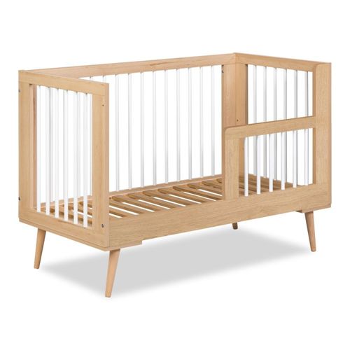 Lit Bébé Évolutif 120x60cm Hetre  Sophie Barreaux Amovible Avec Barrière Inclus