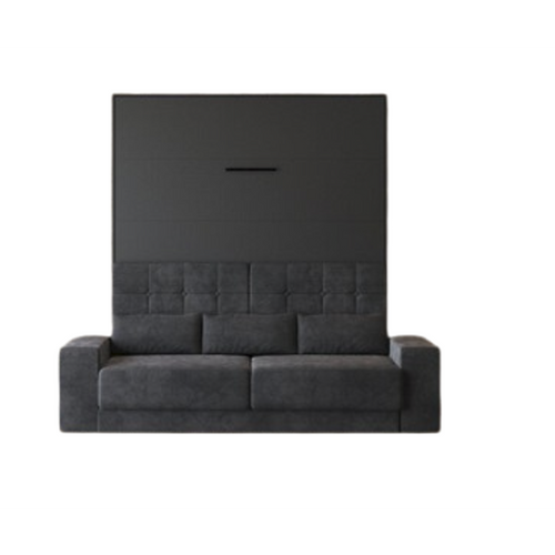 Lit Escamotable 160x200cm Vertical Canapé Anthracite Lit Mural Sup M1 Anthracite