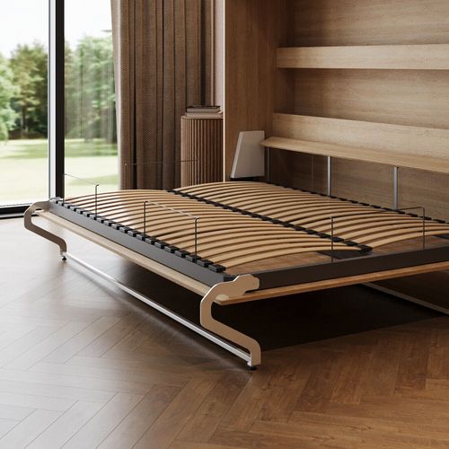 Lit Escamotable 160x200cm Horizontal M2 Lit Mural Chene Kaiser