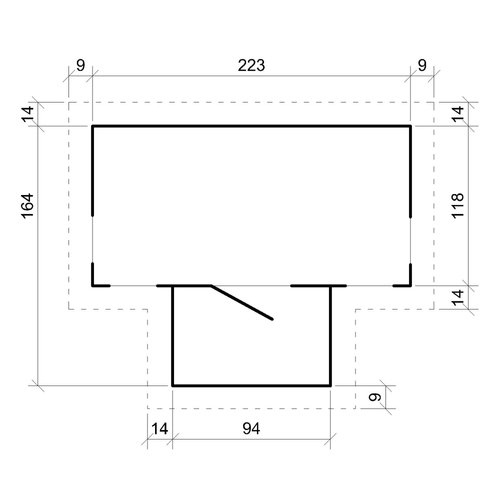 Maison En Bois Pour Enfants - M520 - 241x187xh151cm/2.63m2