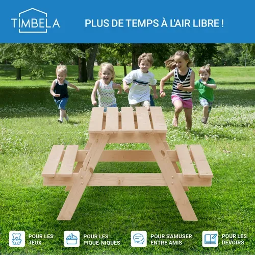 Table Enfant Pour Le Jardin - M010-1 - 90x90xh50 Cm