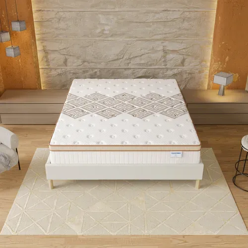 Matelas ressorts ensachés 160x200 cm ERRAKIS accueil mousse épaisseur 28 Cm