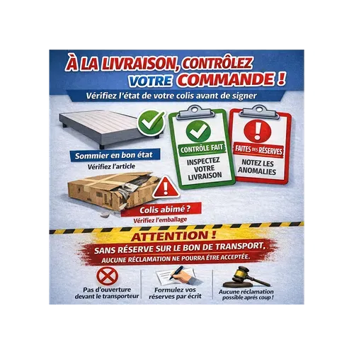 Sommier Tapissier 90x200x2 – Sommier Avec Pieds – Fabrication Française