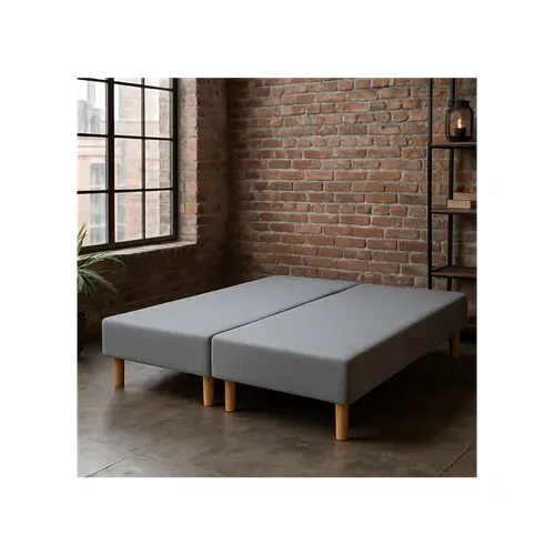 Sommier Tapissier Gris 80x200x2 Cm (160x200) - Fabrication Française Artisanale