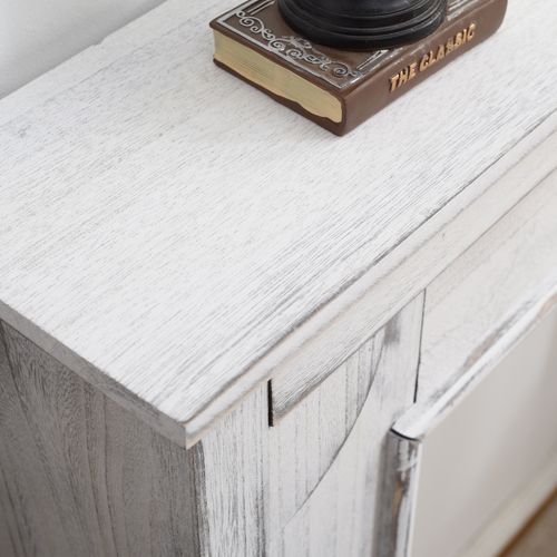Cadre Decoratif Encadrement Cheminee Bois Gris Shabby 100x105x21