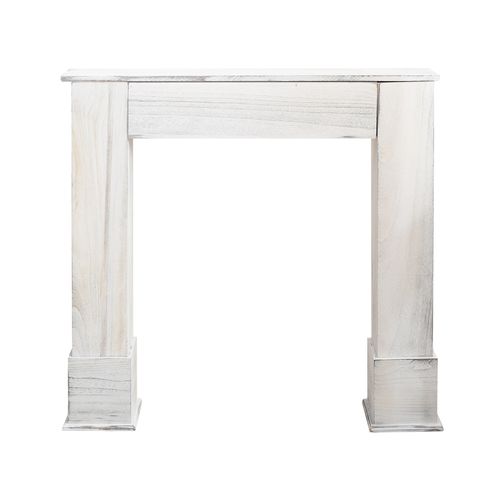 Cadre Decoratif Encadrement Cheminee Bois Gris Shabby 100x105x21