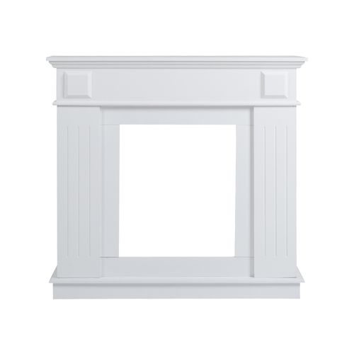 Cadre Decoratif Cheminée Decorative Bois Blanc 100x109x26
