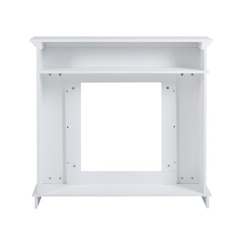 Cadre Decoratif Cheminée Decorative Bois Blanc 100x109x26