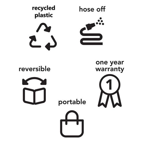 Tapis Extérieur Réversible En Plastique Recyclé San Juan Dark Blue 240x300 Cm