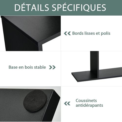 Bibliothèque/étagère De Rangement à 6 Niveaux-80x23x191 Cm De Style Industriel Noir
