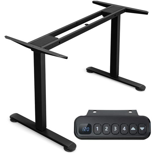 Bureau Assis Debout/ Pied De Bureau Electrique Réglable En Hauteur De 70 à 120 Cm,2 Moteurs,noir