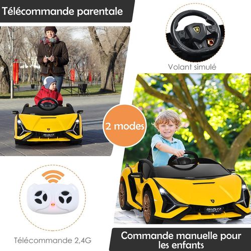 Lamborghini Voiture Électrique 12V Enfants Charge 25kg (Vert) - Gamm vert