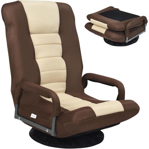 Fauteuil Pliable De Sol, Chaise De Jeu Avec Dossier Réglable Sur 6 Positions (marron)