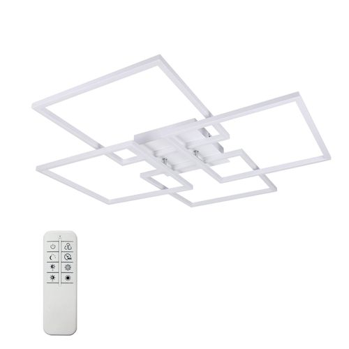 Plafonnier LED Blanc, Intensité Variable Avec Télécommande, Moderne, 3000k - 6500k, 48w