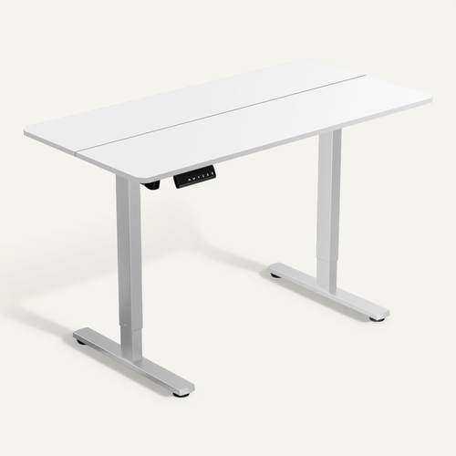 Bureau Assis Debout Électrique, 120 X 60 Cm ，hauteur Réglable ，3 Mémoires, Blanc
